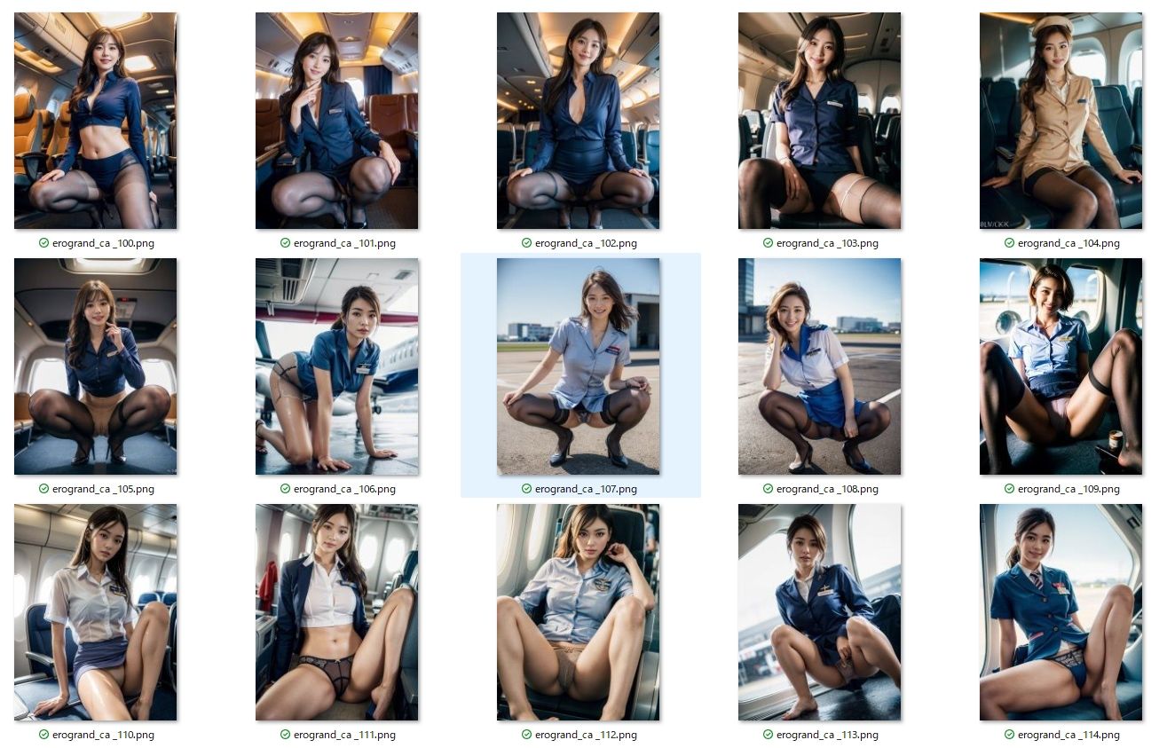 サンプル画像3:エロス航空CAの着エロ写真展【大開脚展 】の図録(エログランド) [d_350886]