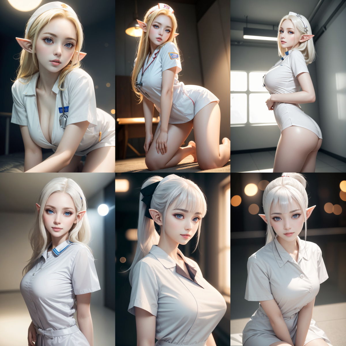 サンプル画像2:妄想体験シリーズ Vol.6 「エルフとナース服」 Elf and Nurse Uniform(Bokkemon) [d_350902]