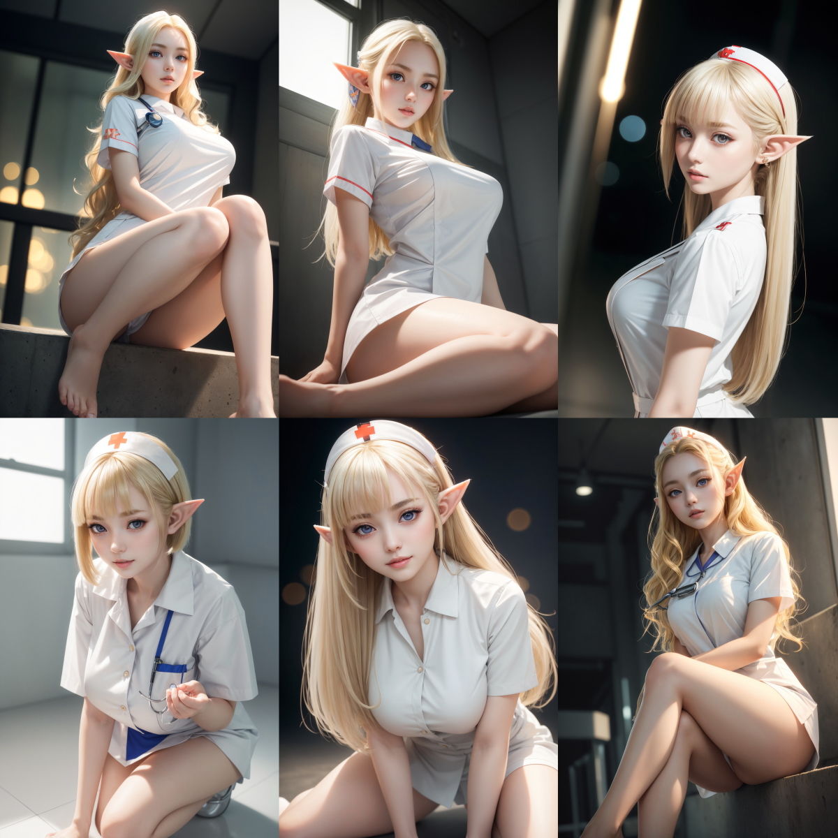 サンプル画像3:妄想体験シリーズ Vol.6 「エルフとナース服」 Elf and Nurse Uniform(Bokkemon) [d_350902]