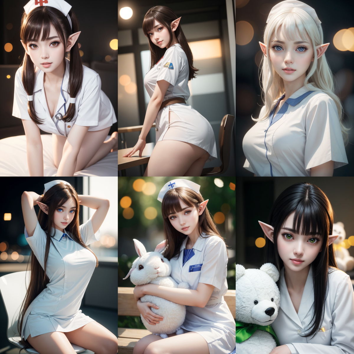 サンプル画像4:妄想体験シリーズ Vol.6 「エルフとナース服」 Elf and Nurse Uniform(Bokkemon) [d_350902]