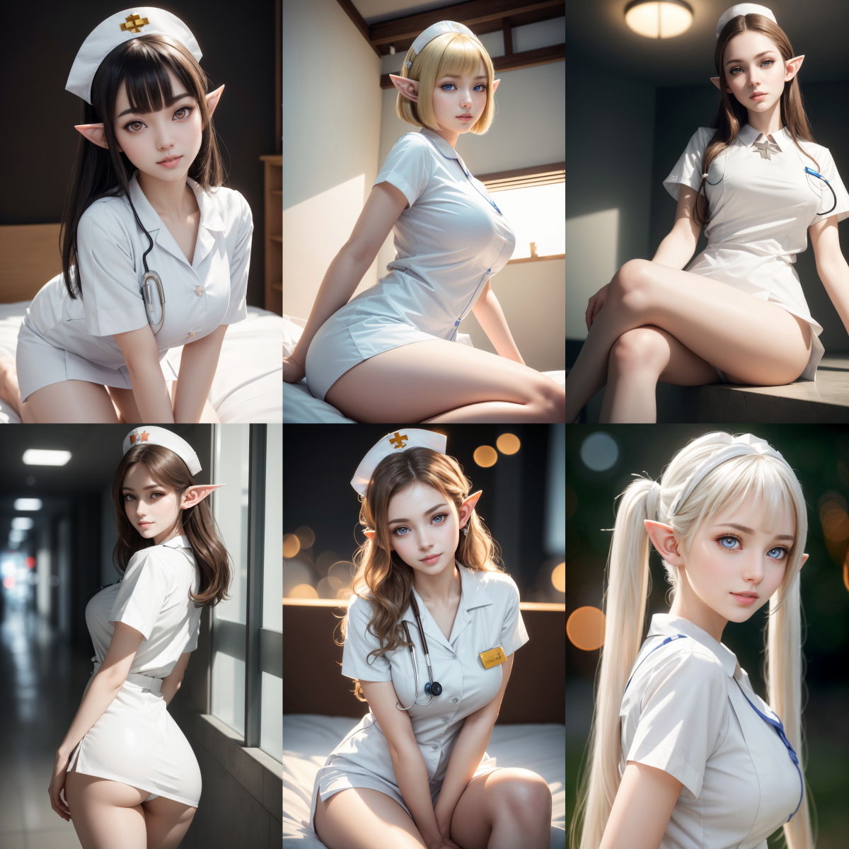 サンプル画像5:妄想体験シリーズ Vol.6 「エルフとナース服」 Elf and Nurse Uniform(Bokkemon) [d_350902]