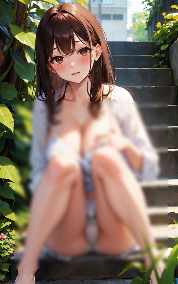 サンプル画像4:無防備過ぎるしゃがみパンチラ 〜階段編〜(ペロメロン) [d_350906]