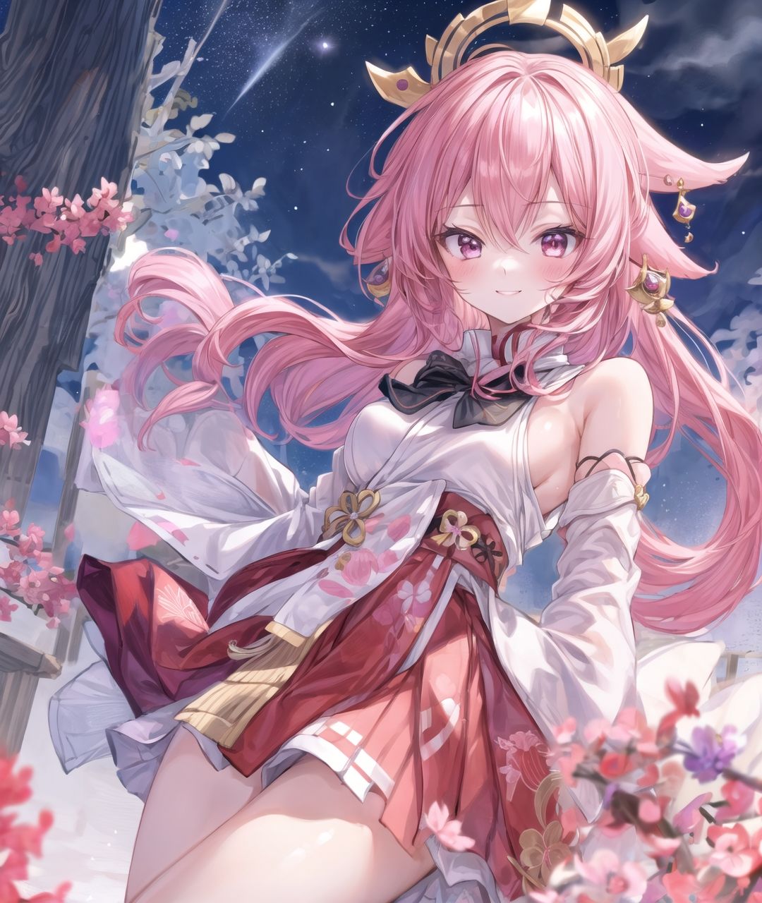 サンプル画像1:美少女たちのひととき・八〇神子（原神）(Aark) [d_350915]