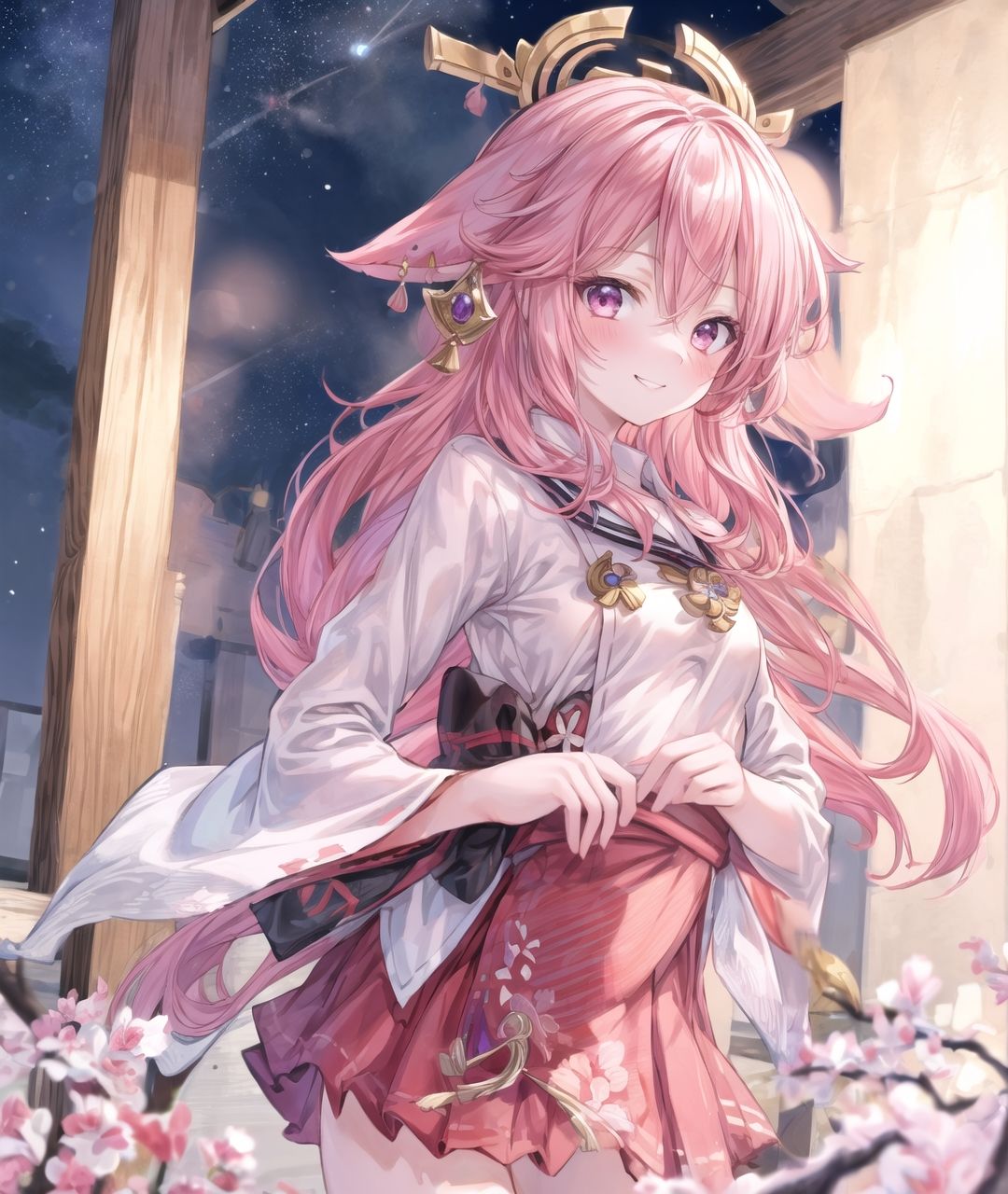 サンプル画像3:美少女たちのひととき・八〇神子（原神）(Aark) [d_350915]