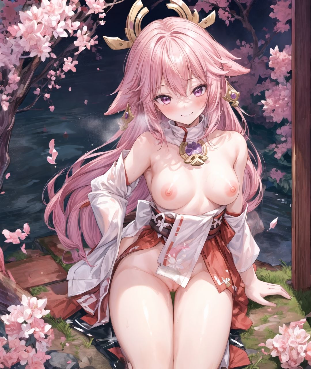 サンプル画像5:美少女たちのひととき・八〇神子（原神）(Aark) [d_350915]