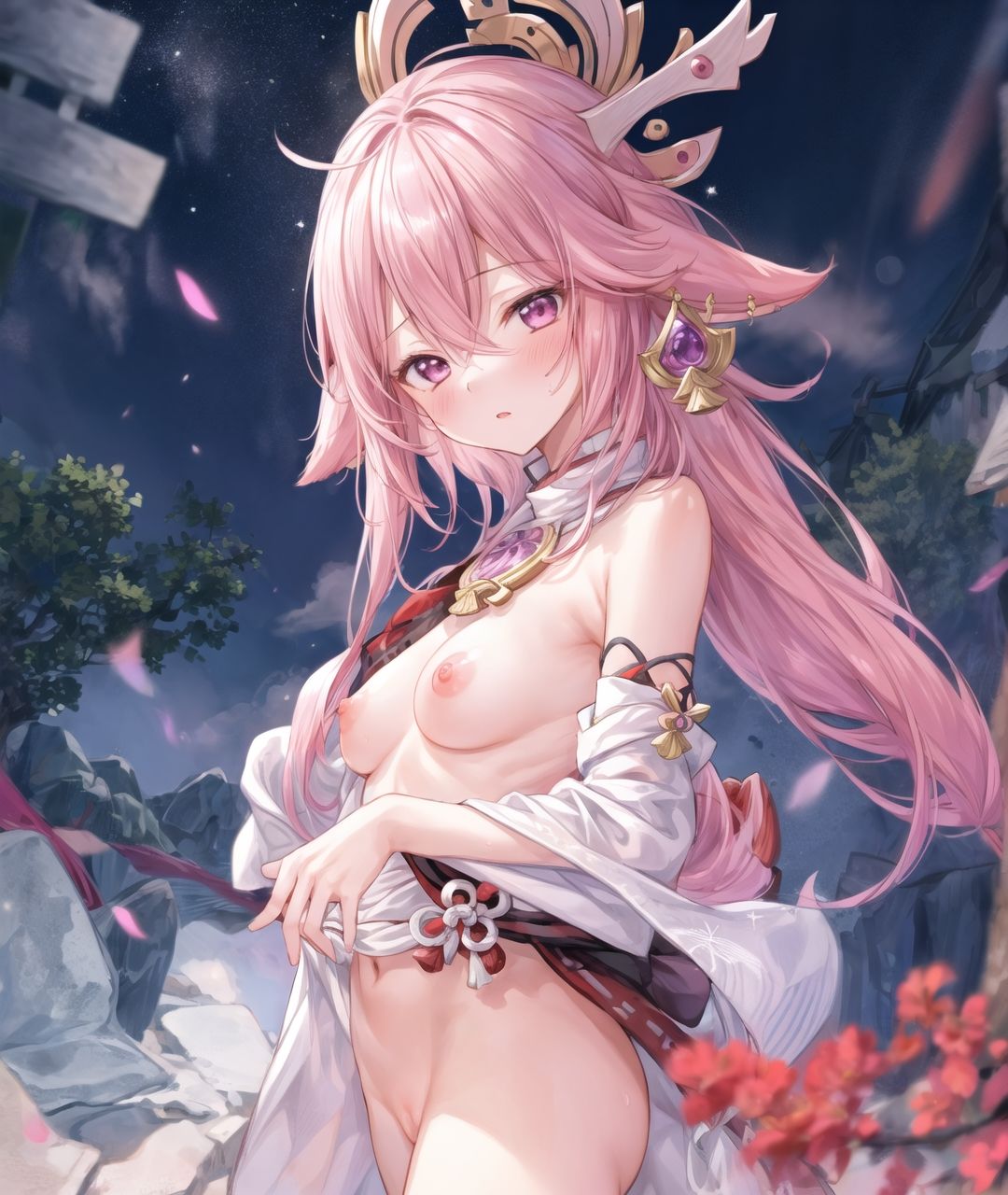 サンプル画像6:美少女たちのひととき・八〇神子（原神）(Aark) [d_350915]