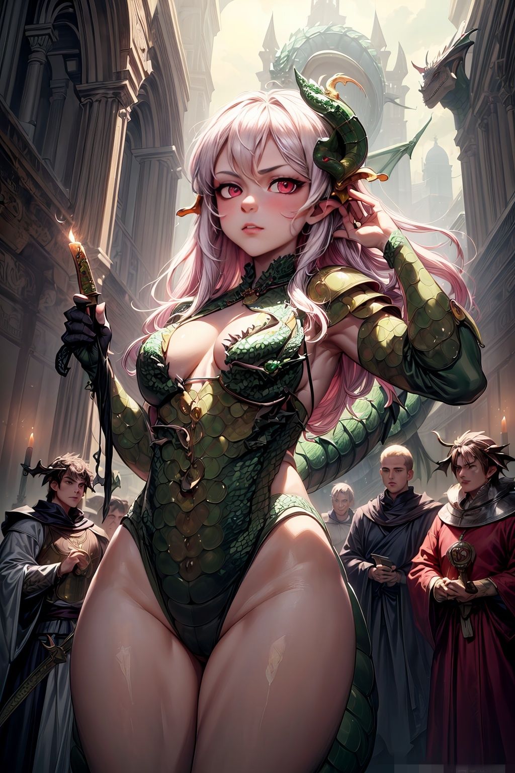 サンプル画像1:ドラゴンの侵乳巨乳戦士の性戦(幻想の書架) [d_350965]