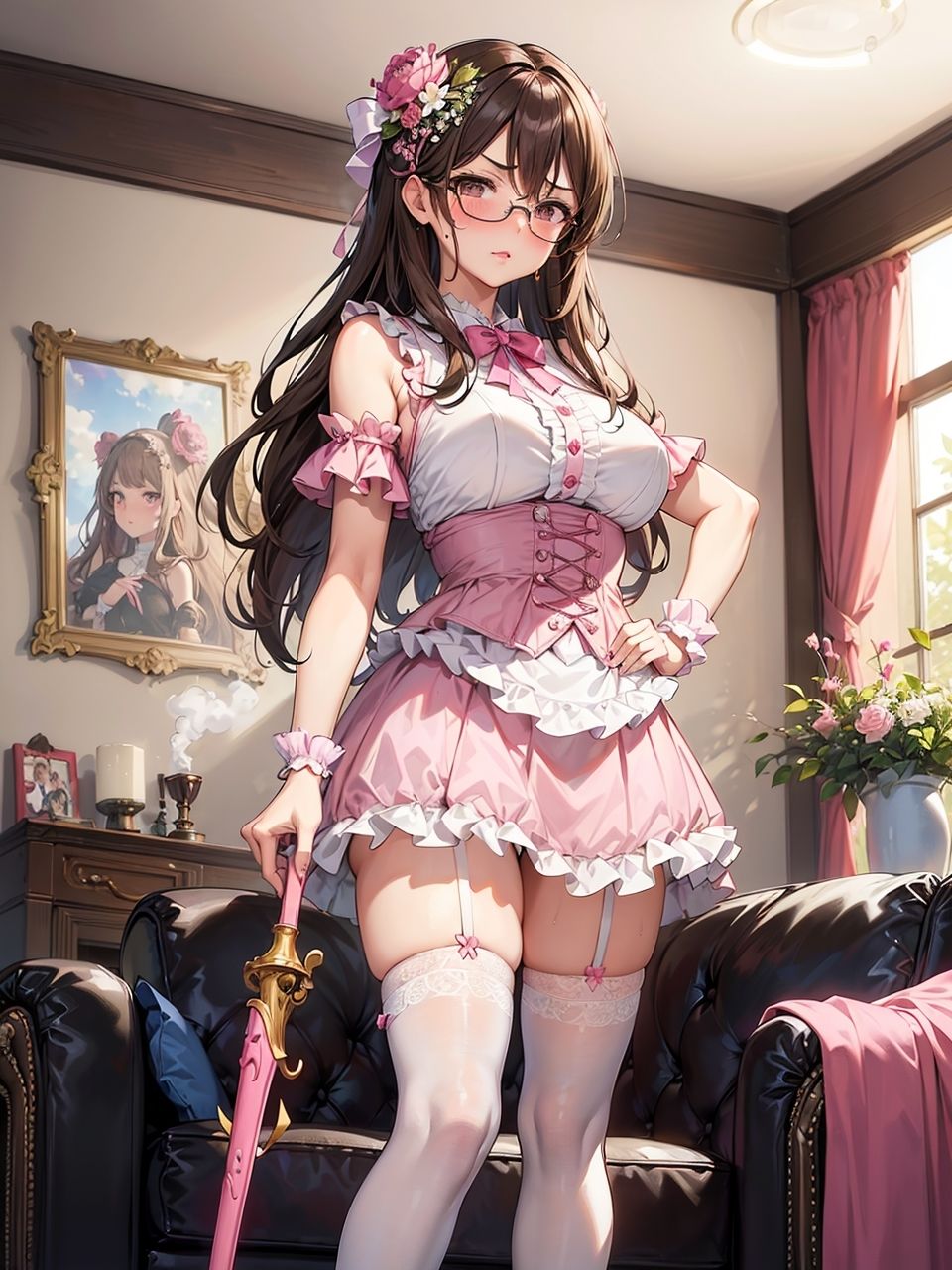 サンプル画像5:SNSにエッチな自撮りをUPしていたのが部下にバレて、おもちゃにされる女上司のCG集(妄想サチュレーション) [d_351050]