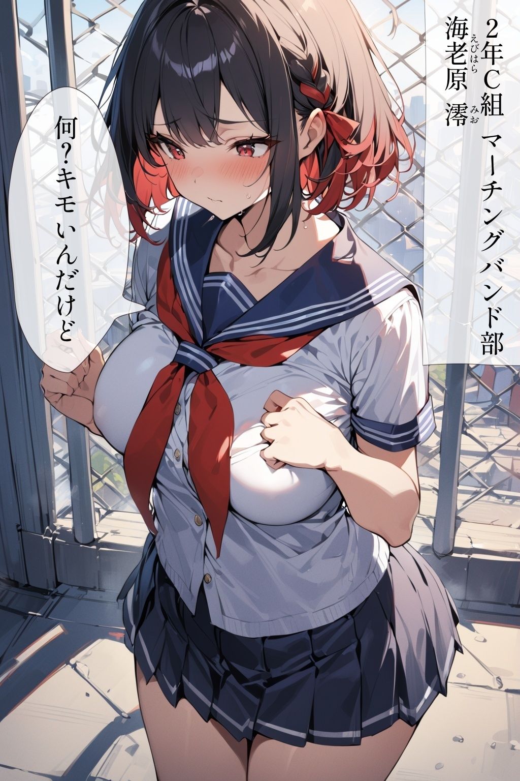 50キャラ 制服JK オホ顔Ver 即オチ2コマ 生ハメ催●