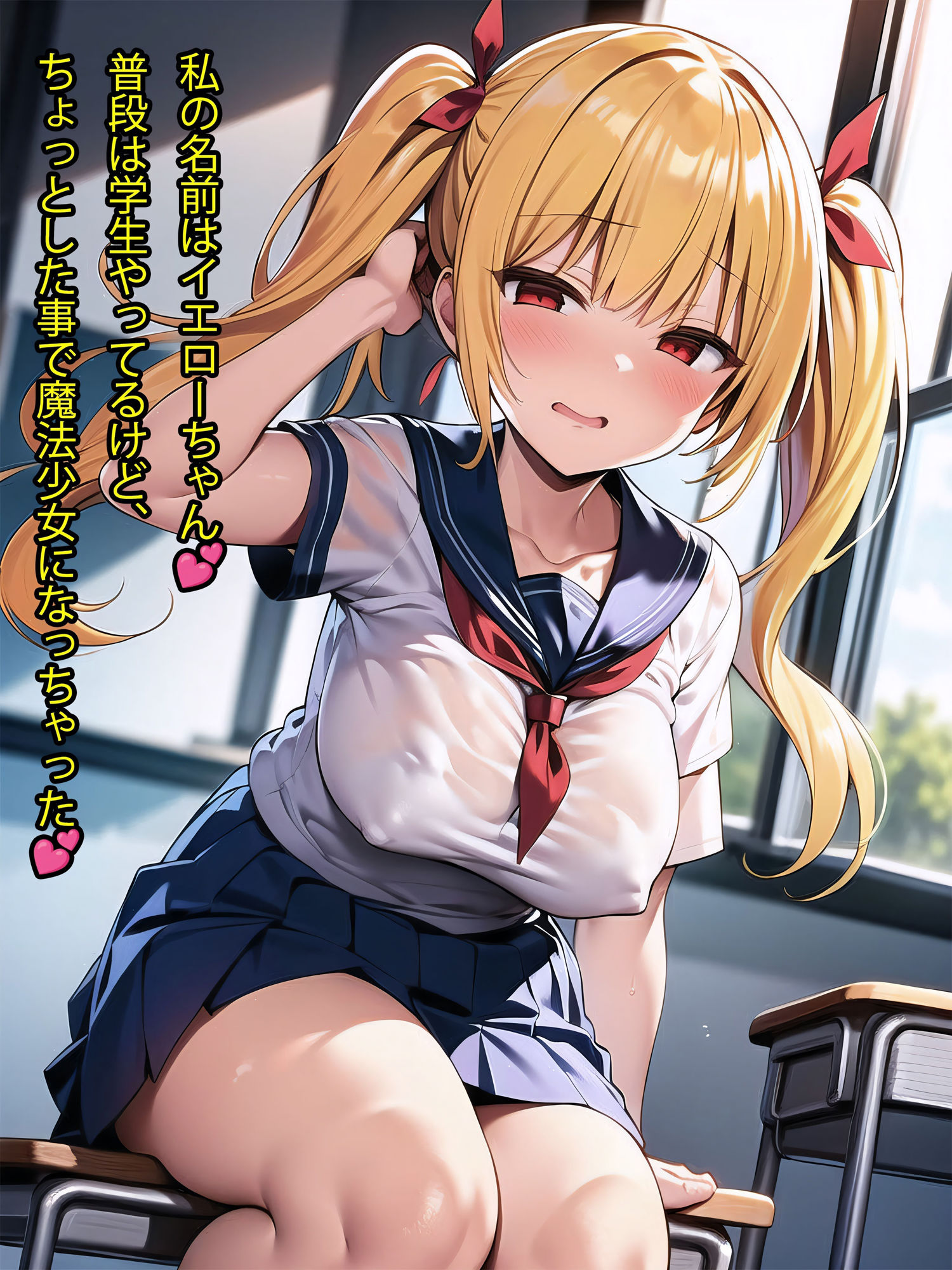 サンプル画像2:【アフターイエロー編】禁断の悪堕ち変身ヒロイン（AIArt）(NaruMinix) [d_351200]