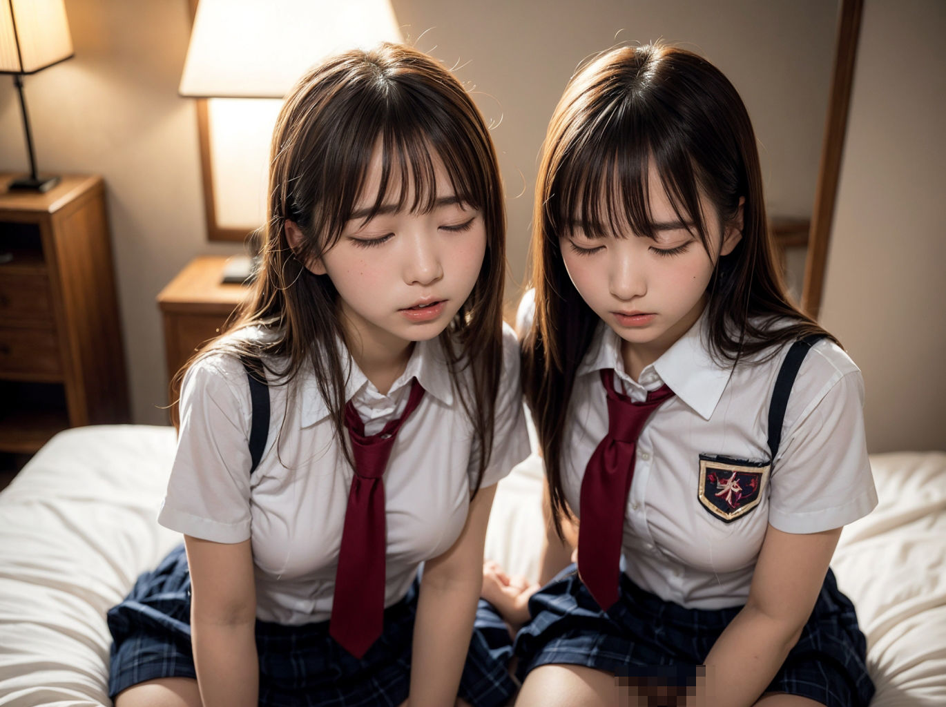 サンプル画像1:ホテルではじらい女子校生ハーレム♪(Penith) [d_351421]