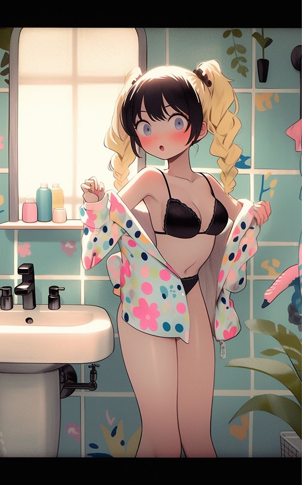サンプル画像3:AI Girls In A Bathroom(夢の女の子) [d_351485]