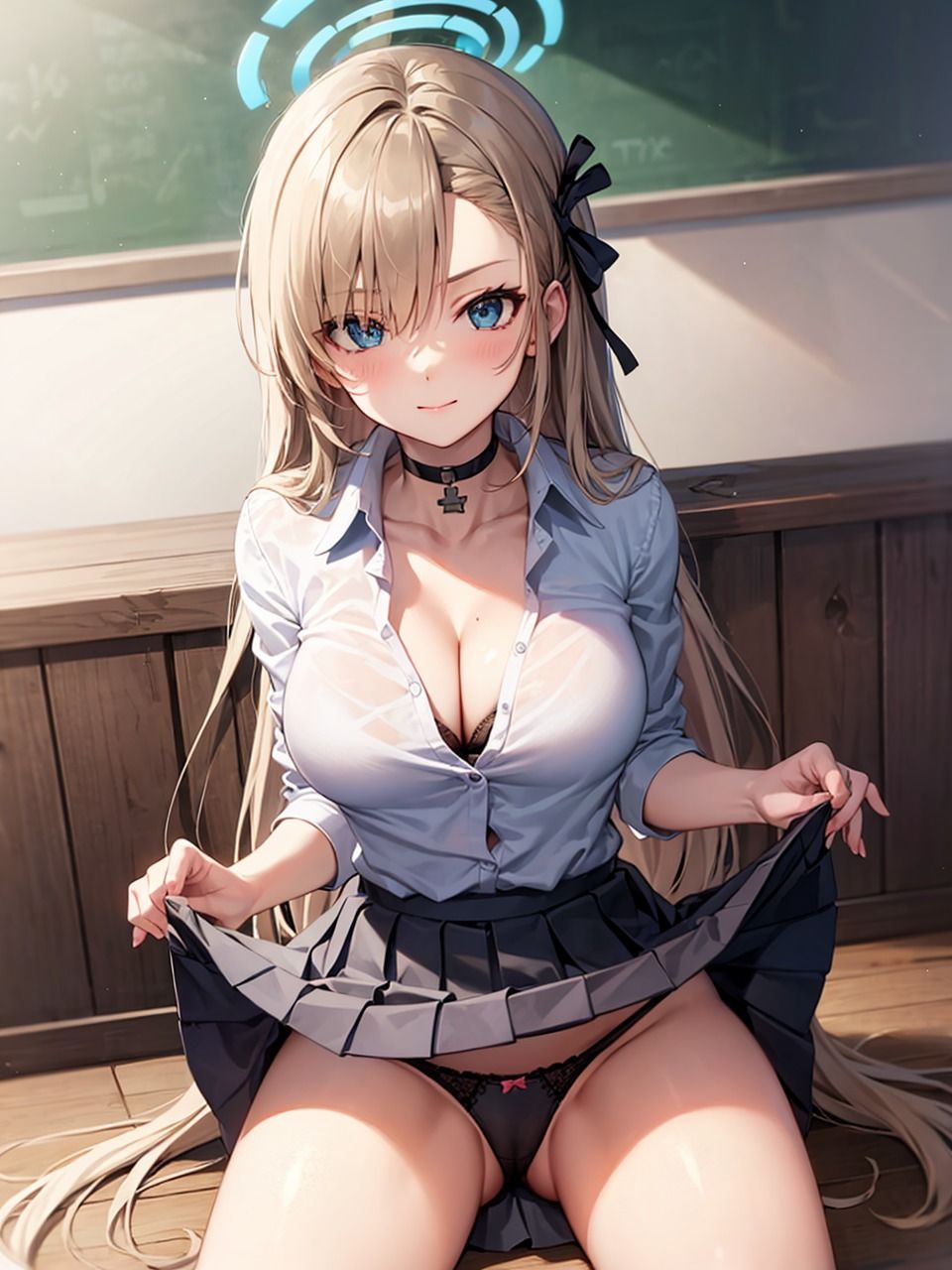 サンプル画像3:ブルー〇ーカイブ 一之瀬ア〇ナ パンチラ集(AI同人Lab) [d_351500]