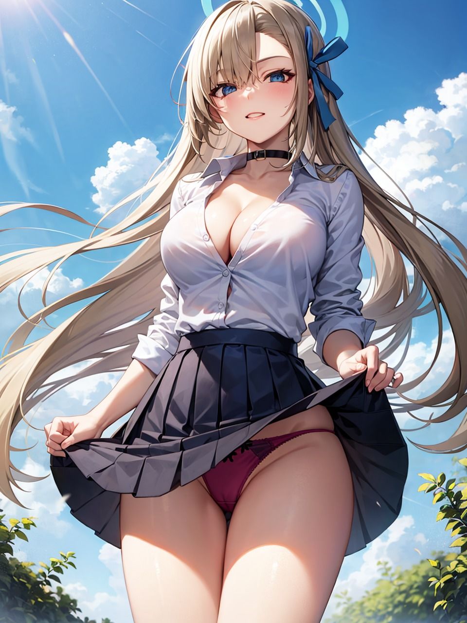 サンプル画像5:ブルー〇ーカイブ 一之瀬ア〇ナ パンチラ集(AI同人Lab) [d_351500]