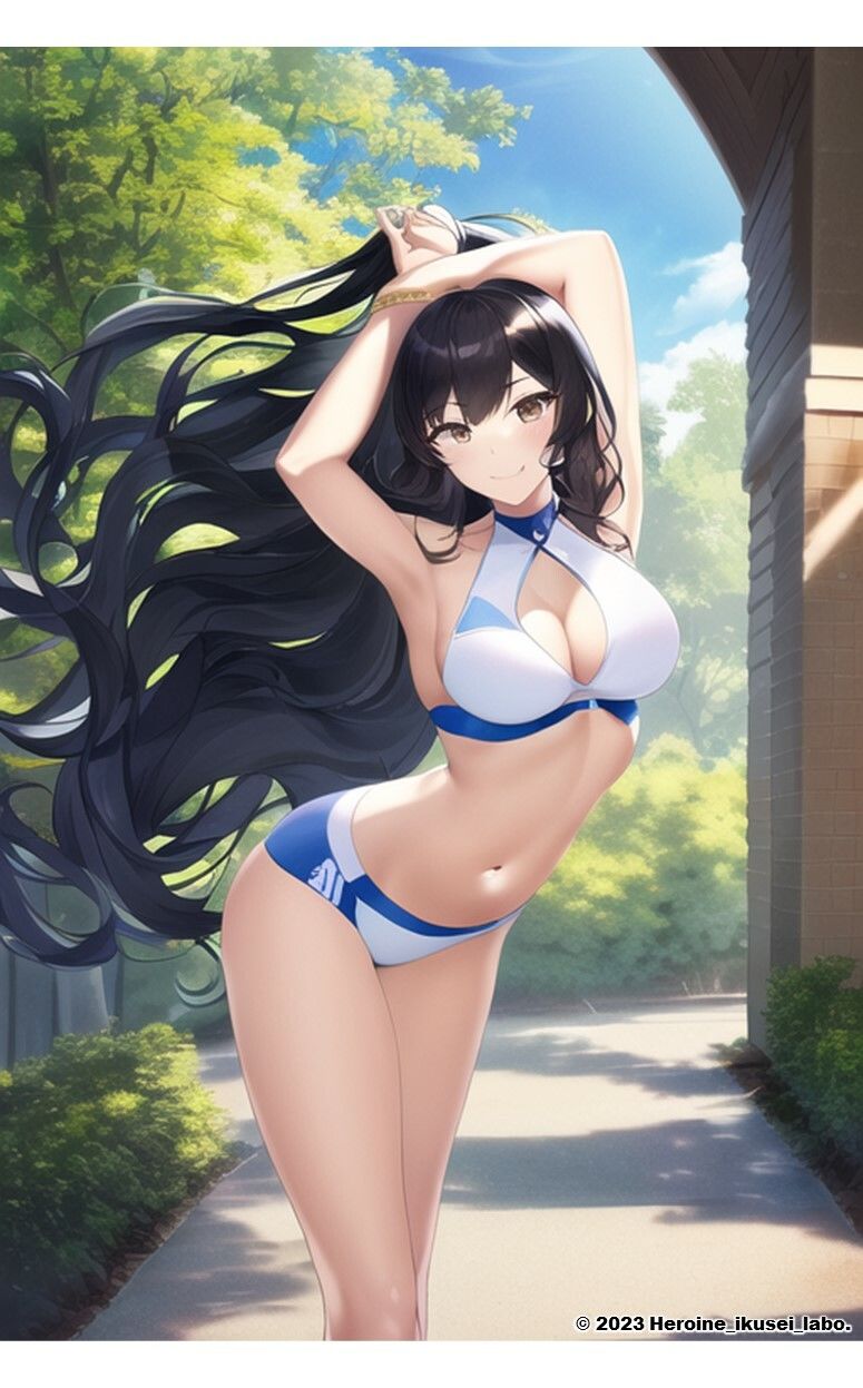 サンプル画像5:1つの呪文で生み出された100人のAI妄想美少女-21【さわやかえっちなスポーツビキニ女子編】(AIヒロイン研究会) [d_351502]