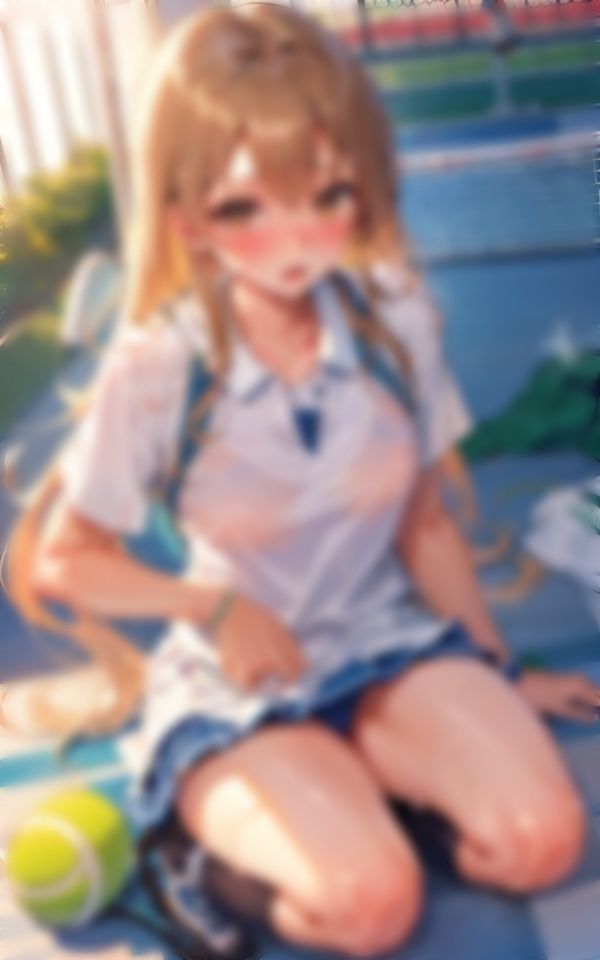 サンプル画像4:そんなに近くで見ないでください！テニス少女編(panpanyama1) [d_351721]