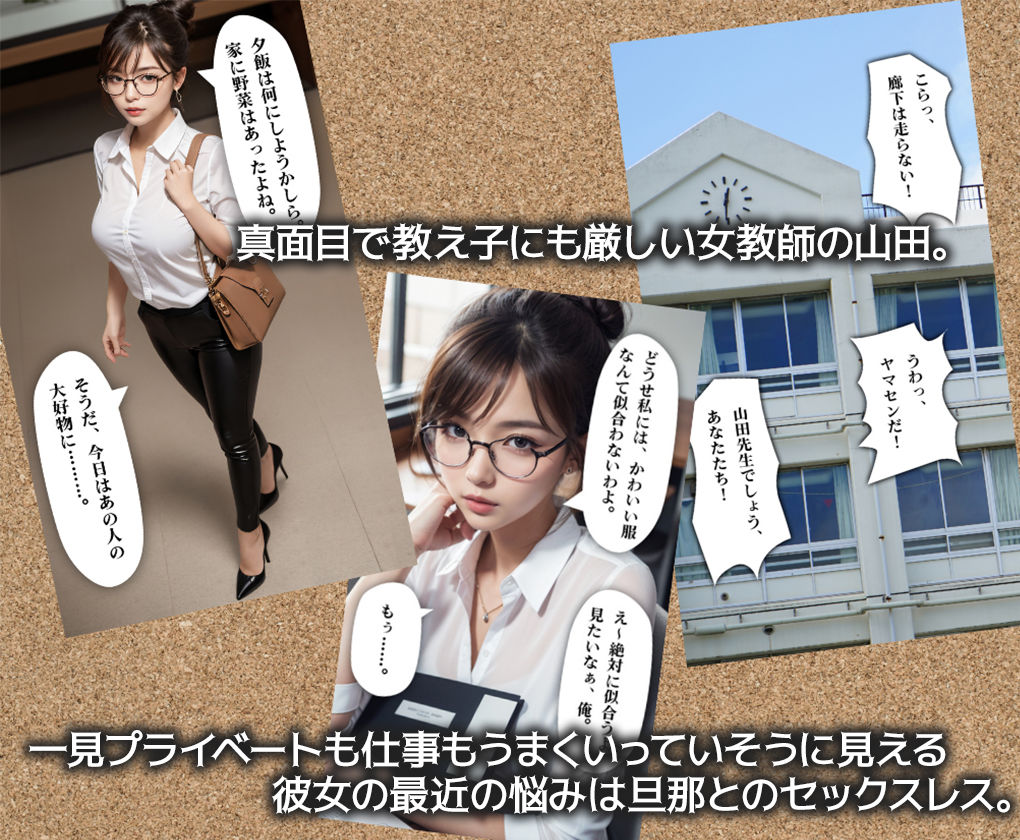 サンプル画像1:真面目そうなメガネ教師の万引きを目撃したので俺のデカチンで犯してみたら簡単に堕ちた(性なる夜) [d_351768]