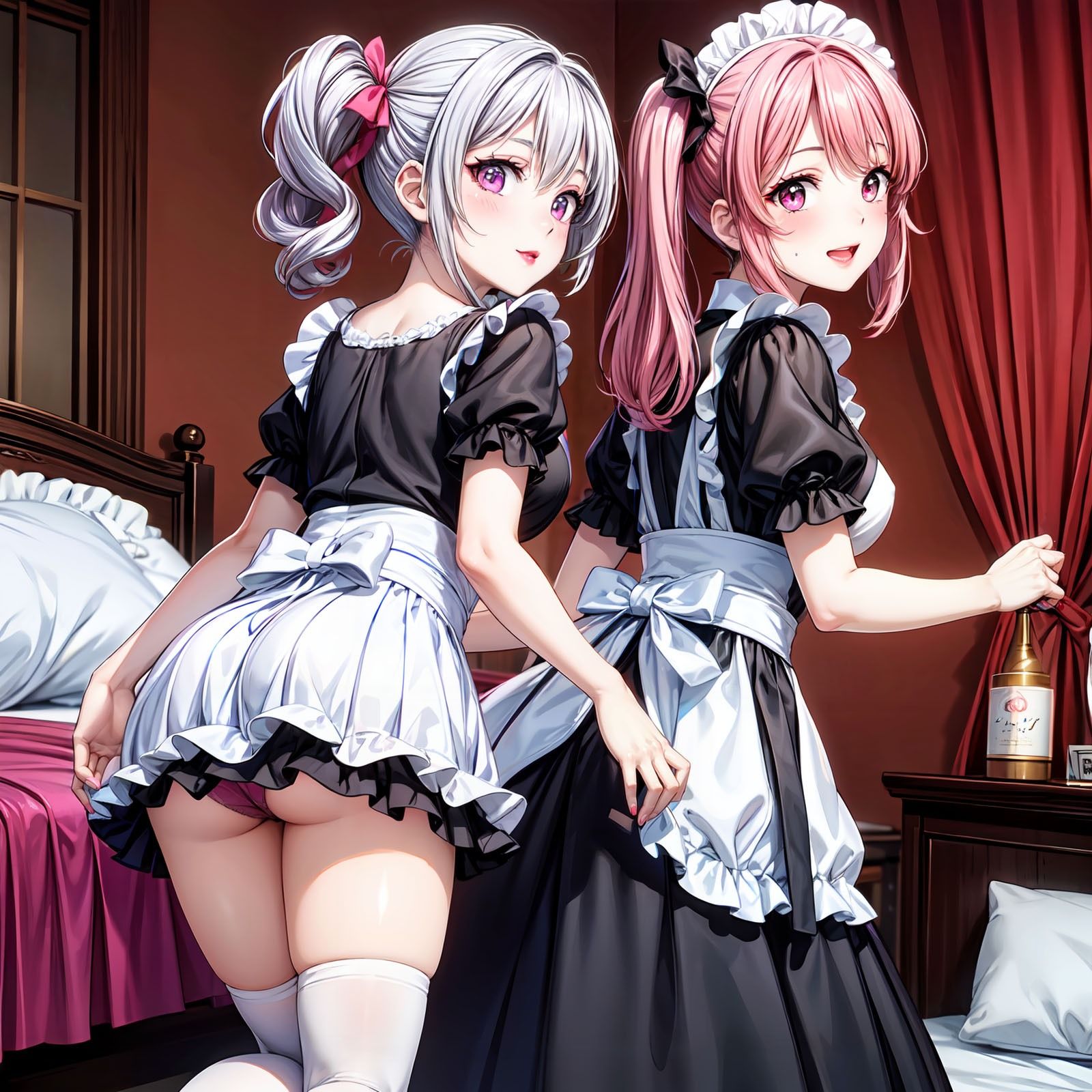 サンプル画像1:AI FRONTIER/AIイラスト集007/うちのメイドが誘ってくる/02(AI FRONTIER) [d_351847]