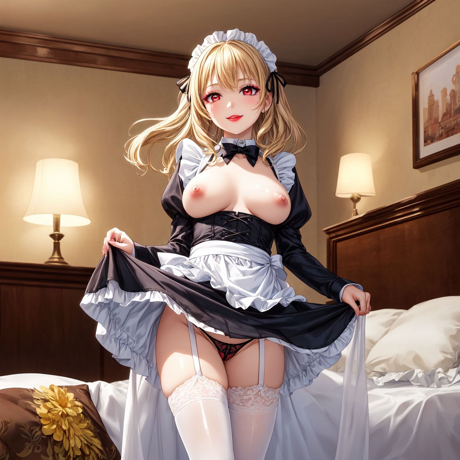 サンプル画像4:AI FRONTIER/AIイラスト集007/うちのメイドが誘ってくる/02(AI FRONTIER) [d_351847]