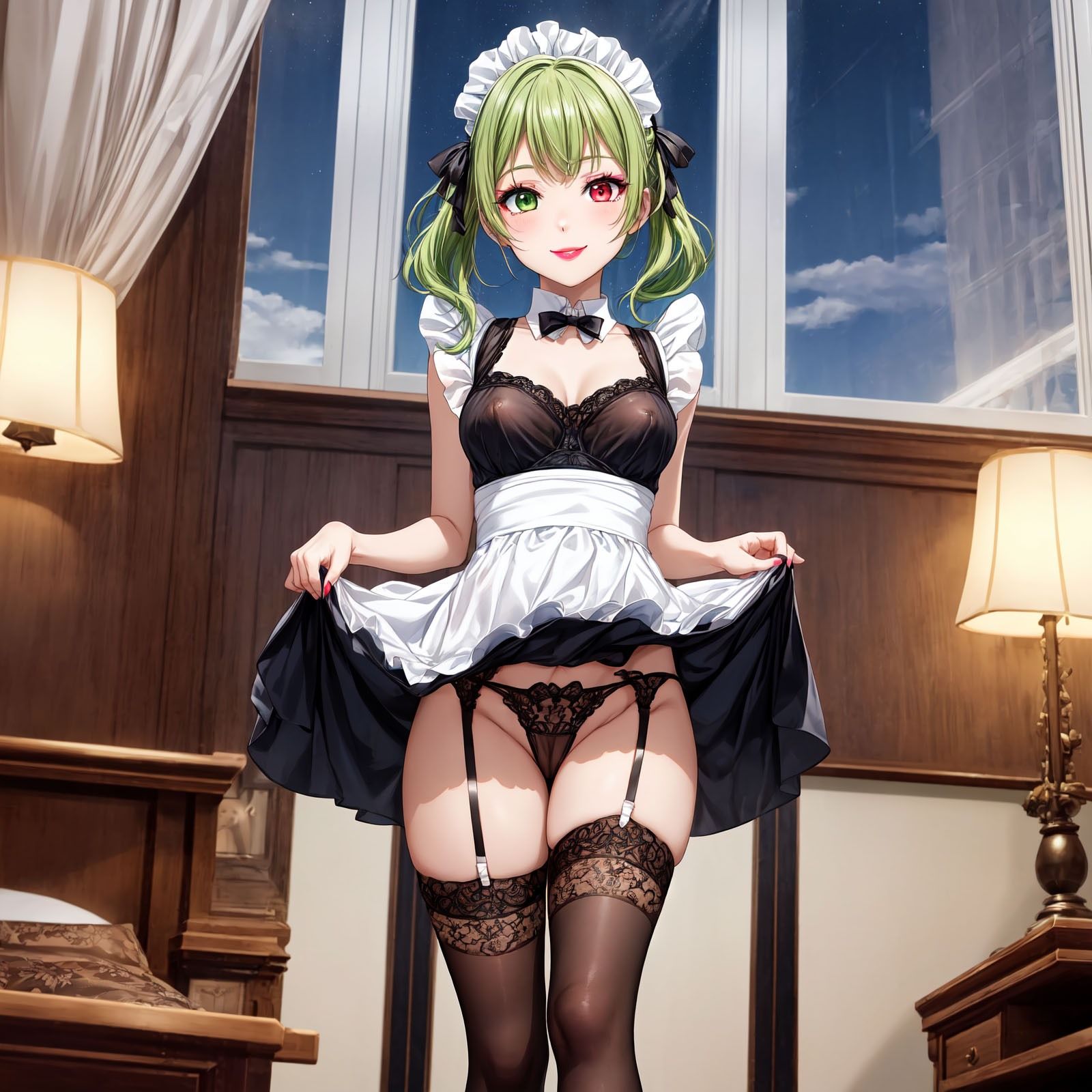 サンプル画像1:AI FRONTIER/AIイラスト集009/うちのメイドが誘ってくる/04(AI FRONTIER) [d_351850]