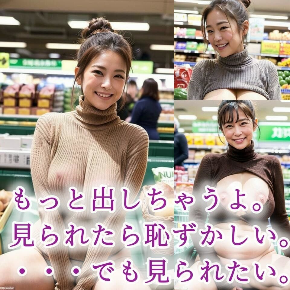 サンプル画像1:【野外露出】露出癖のある主婦〜買い物ついでに脱いじゃった〜【120p】(紐をギュッとね) [d_351958]