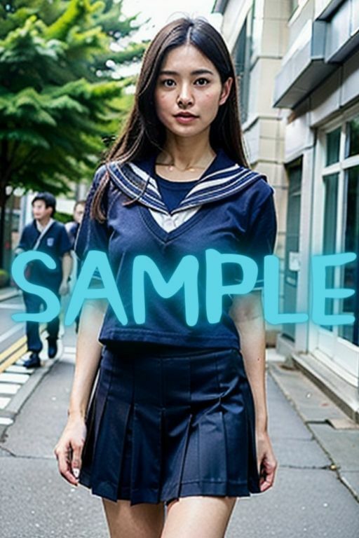 サンプル画像1:50歳の○校生 セーラー服を脱がさないで(ラブリー天丼) [d_351967]