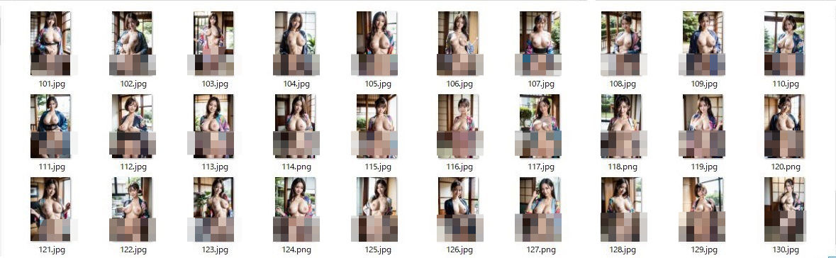 サンプル画像5:お姉さんの和服（着物＆浴衣）はだけヌード写真集 立ちポーズ編 その1(AI Maker.Love) [d_352091]