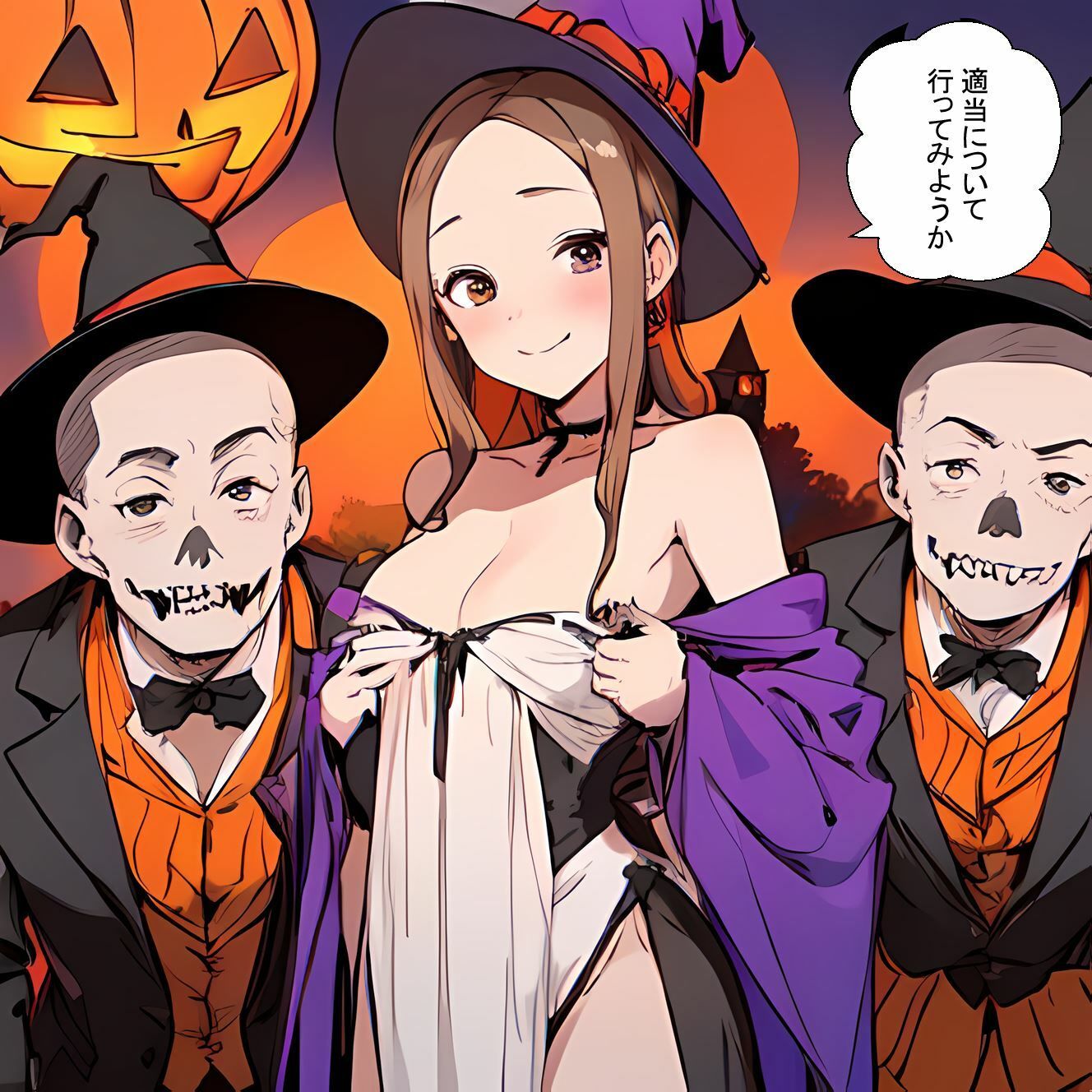 サンプル画像3:元高木さんとガハママのハロウィンパーティー(鮫島猛) [d_352131]