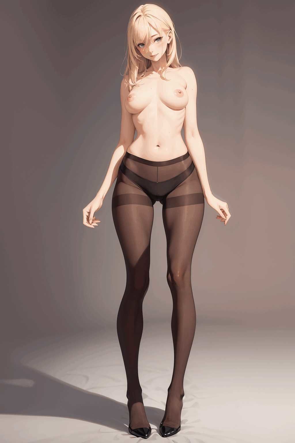 サンプル画像2:ひたすらに脚を愛でるイラスト集［黒のストッキング］〜脚フェチの脚フェチによる脚フェチの為のイラスト集〜(AI美少女Production) [d_352152]