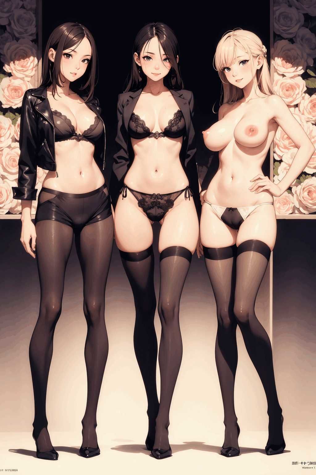 サンプル画像6:ひたすらに脚を愛でるイラスト集［黒のストッキング］〜脚フェチの脚フェチによる脚フェチの為のイラスト集〜(AI美少女Production) [d_352152]