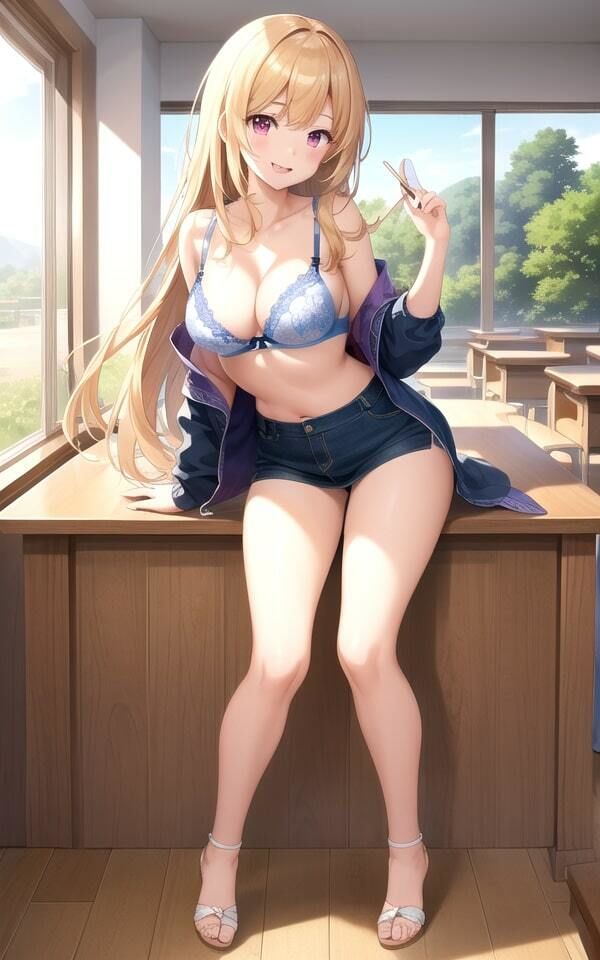 サンプル画像1:北海道の学校に転勤したら美女たちが誘惑してきて…。(AIラブリー) [d_352210]