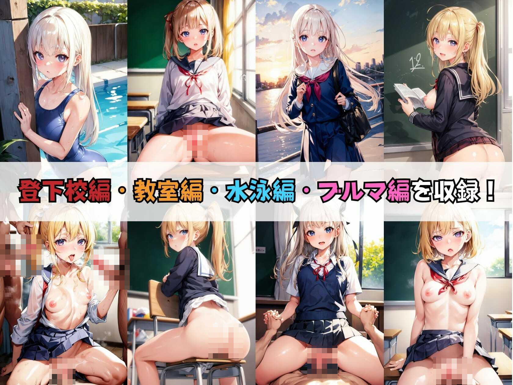 サンプル画像3:幼馴染と一緒に学校に通う僕そこはプリ尻マン開学園だった！？【セリフ付き】(プリ尻マン開学園) [d_352238]