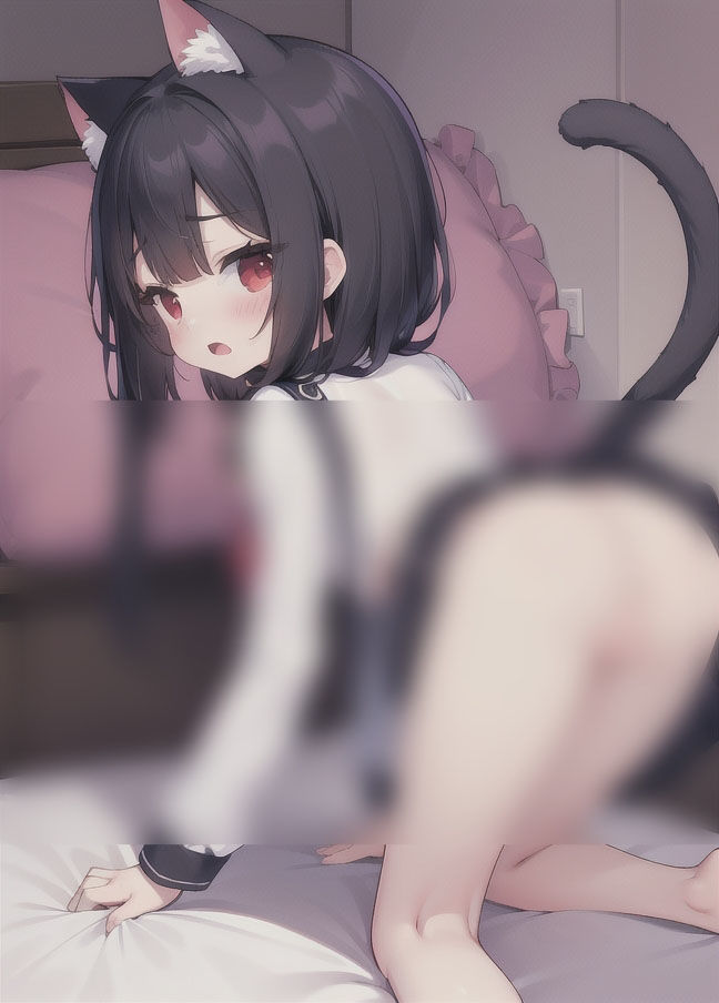 サンプル画像3:猫人間えっち｜猫と人間の女の子(天使さん) [d_352520]