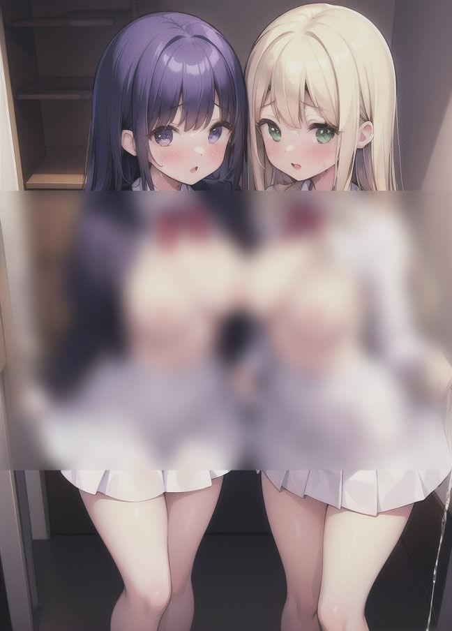 サンプル画像2:双子美女J○「今からしよ？」(お花畑) [d_352543]