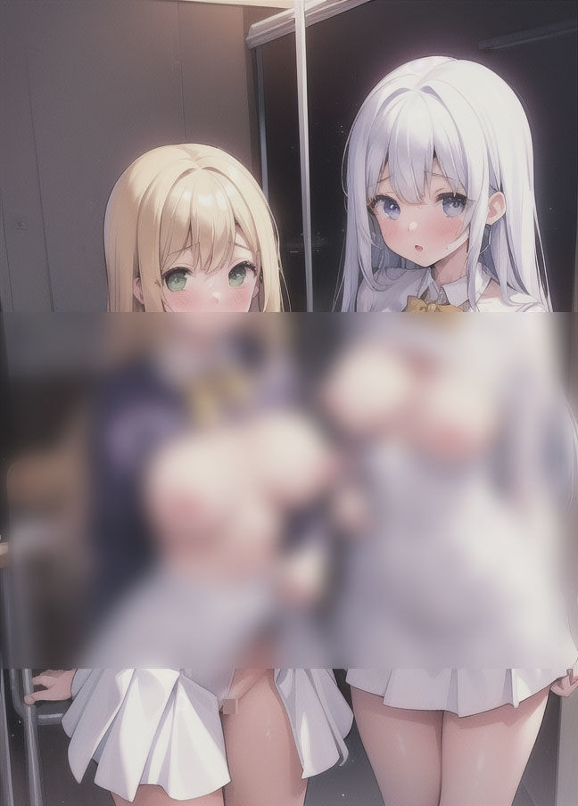 サンプル画像5:わたしたちを見て！！教室で見せつけ！(AI戦士) [d_352545]