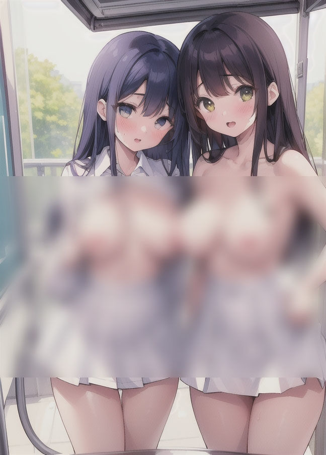 サンプル画像2:えっちな双子「ノーパン、ノーブラな露出狂」(独占欲) [d_352548]