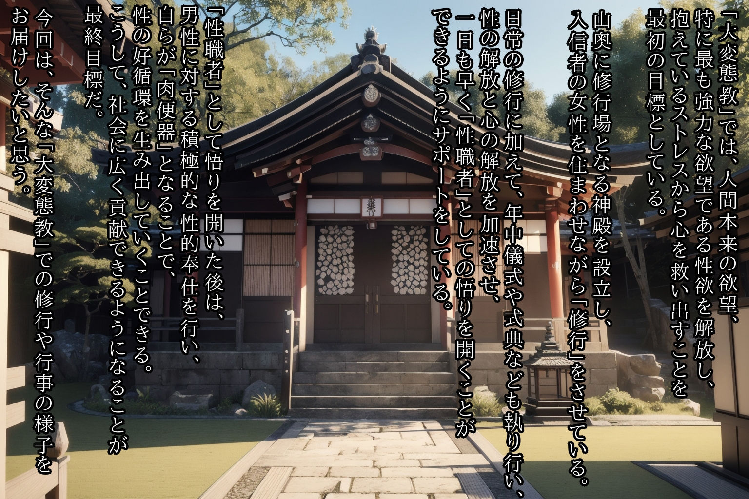 サンプル画像2:大変態教でのドエロ修行〜肉便器性職者への道〜(Tacosuke-story) [d_352684]