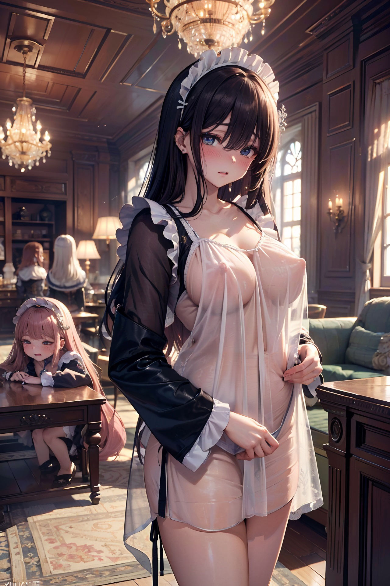 サンプル画像4:オフの日のメイドさんたち(あすま屋本舗) [d_352699]