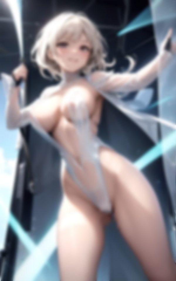 サンプル画像1:彼女が主役のヒロインショーを見に行ったら衣装がきわどすぎて…。(AI アイドル) [d_352711]