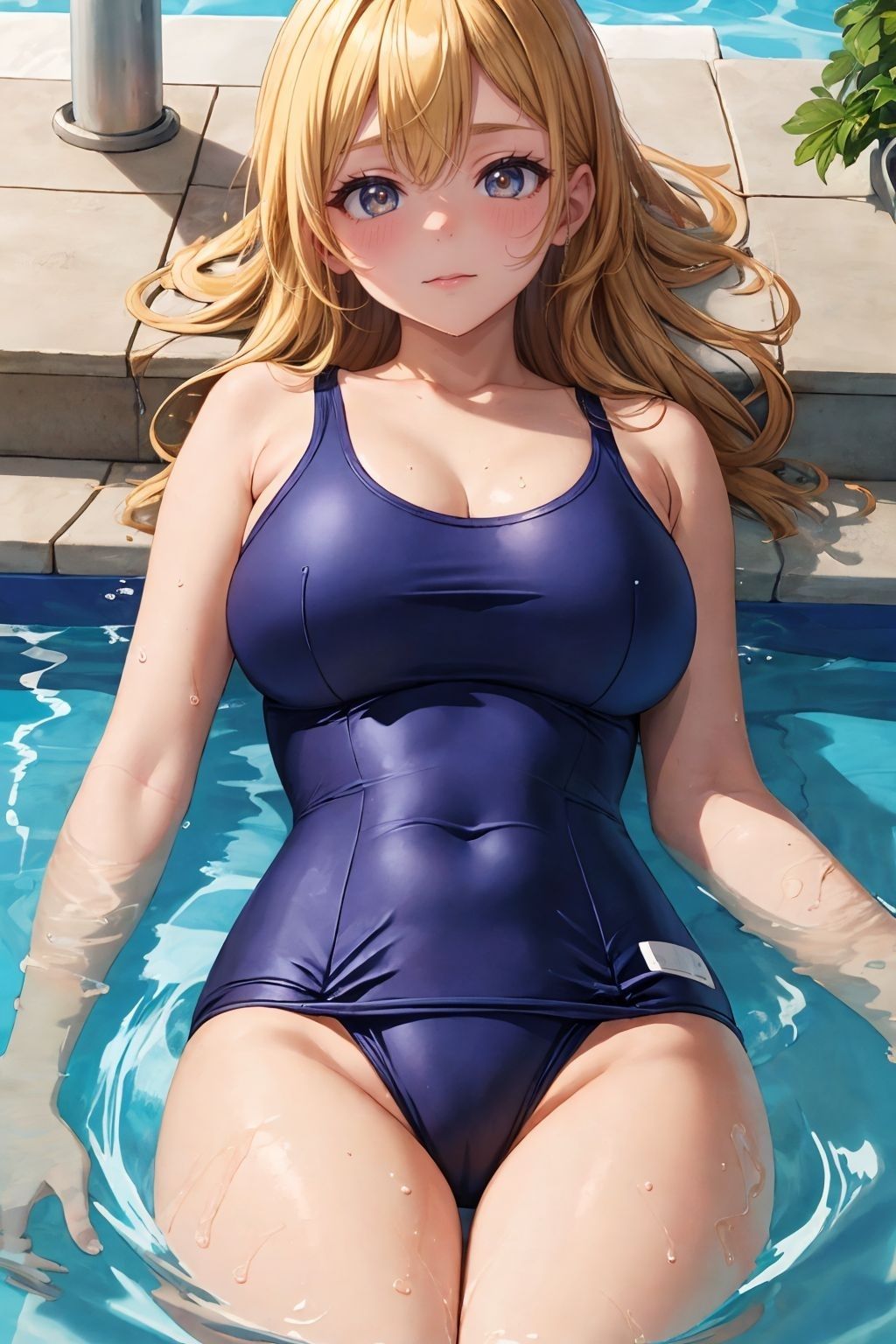 サンプル画像1:きつきつ水着 神プール(とー3) [d_352792]