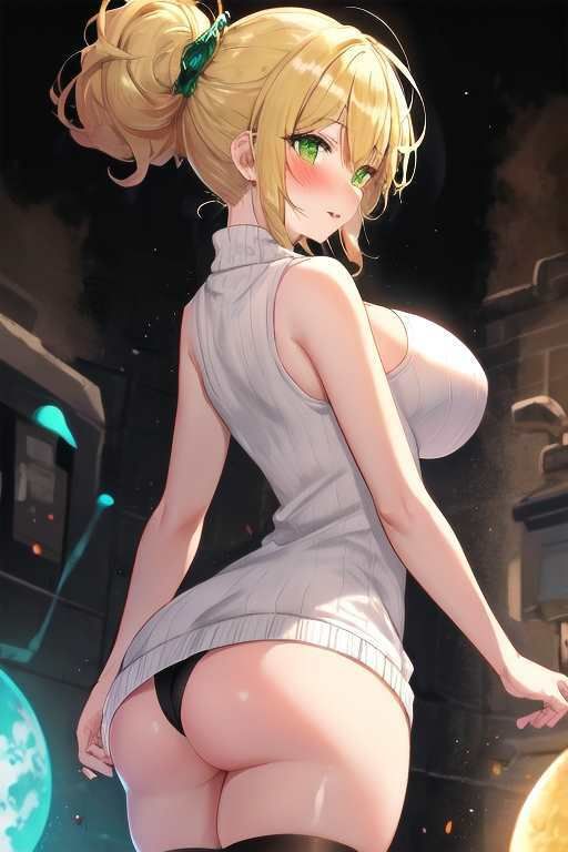 サンプル画像4:【微エロ】ミニスカワンピ×人妻（金髪・巨尻・アップヘアスタイル多め）【総枚数184枚】(満点星) [d_352857]