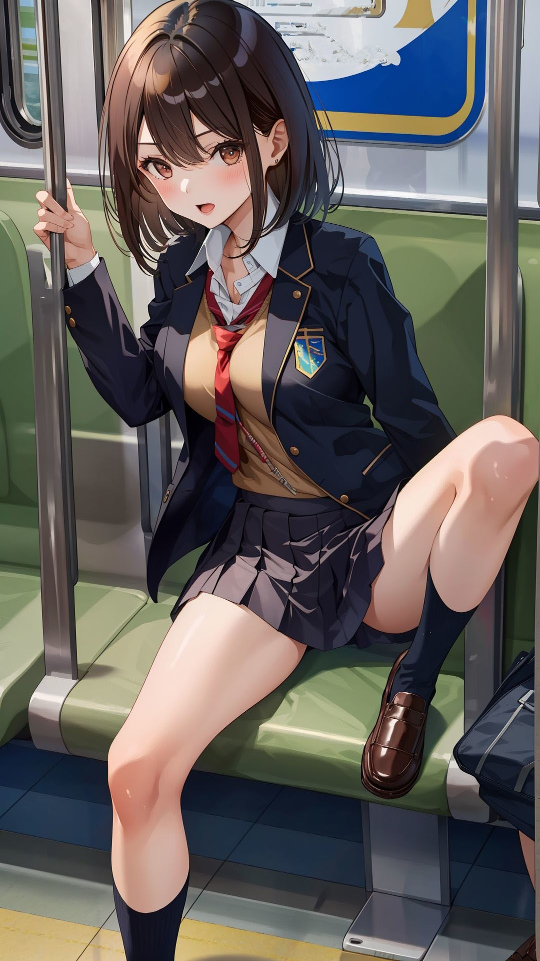 サンプル画像1:エッチなJKと痴●電車(AI Library) [d_352937]