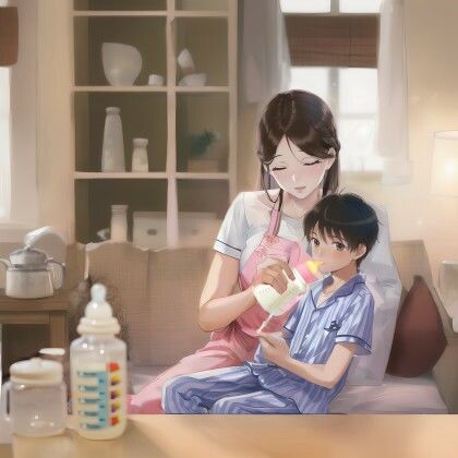 サンプル画像2:R18アート作品「甘い肖像画・Sweet Expression: Portraits of You and Mom」KnitMomのイラスト集(KnitMom) [d_353039]