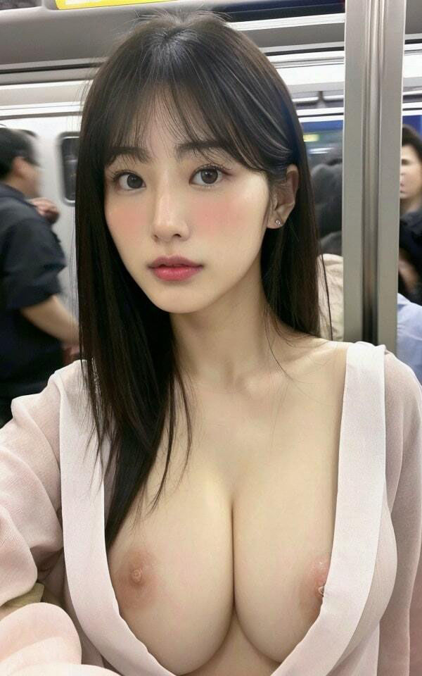 サンプル画像2:満員電車で破廉恥な露出プレイ(性欲おばけ) [d_353100]