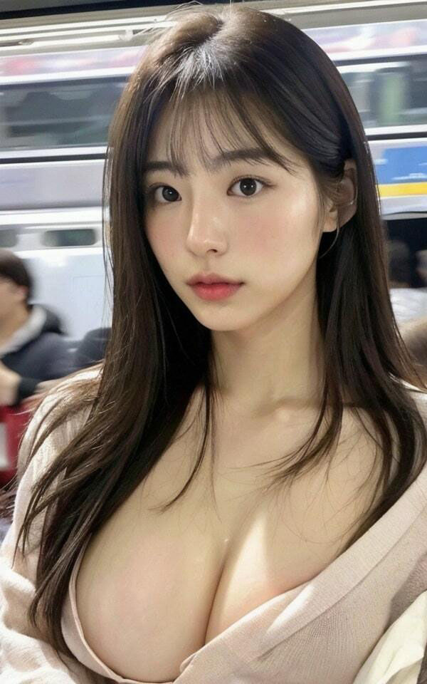 サンプル画像3:満員電車で破廉恥な露出プレイ(性欲おばけ) [d_353100]