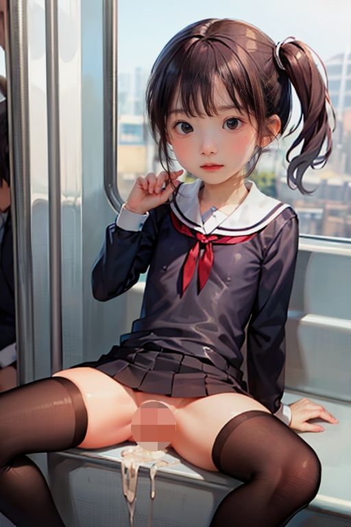 サンプル画像5:痴●専用車両で通学電車のちっぱい女子校生に強●中出し(ローリんぐっ) [d_353240]