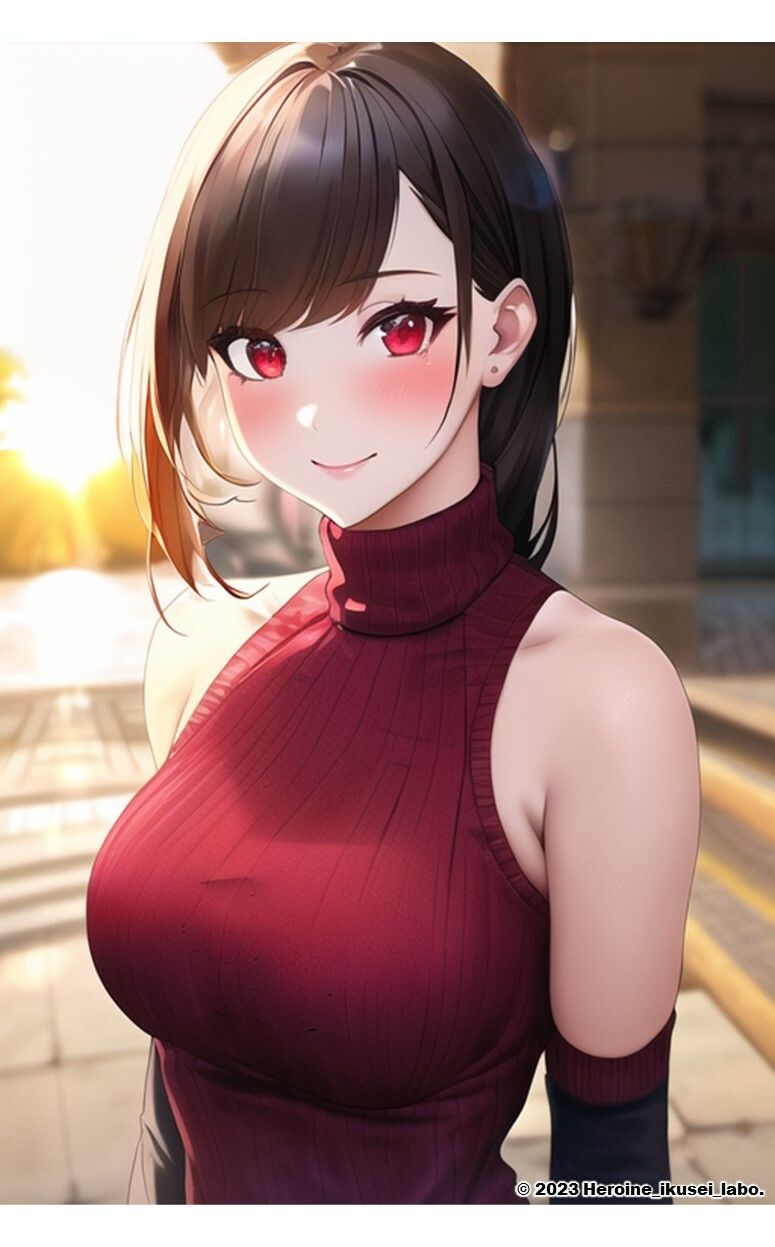 サンプル画像5:1つの呪文で生み出された100人のAI妄想美少女-22【童貞を殺すニットセーター女子編3】(AIヒロイン研究会) [d_353279]