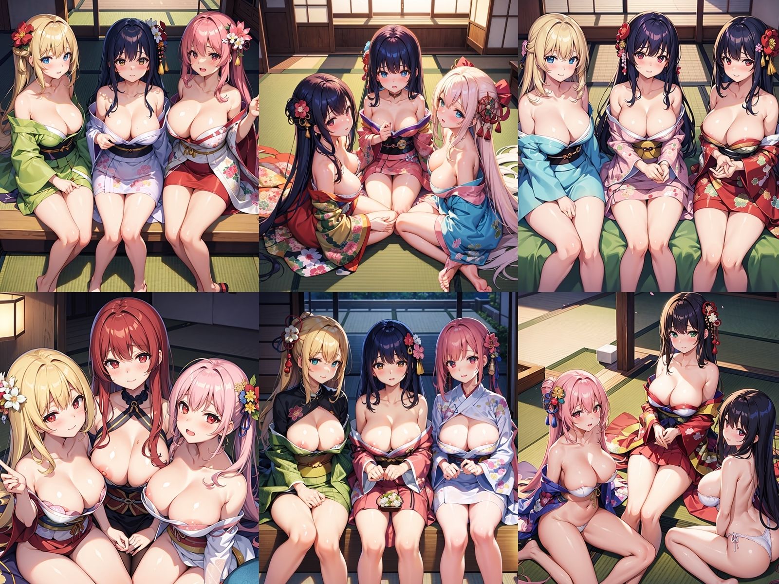 サンプル画像1:俺だけの着物ハーレムパラダイスをつくってみた(アヘアヘ工房) [d_353288]