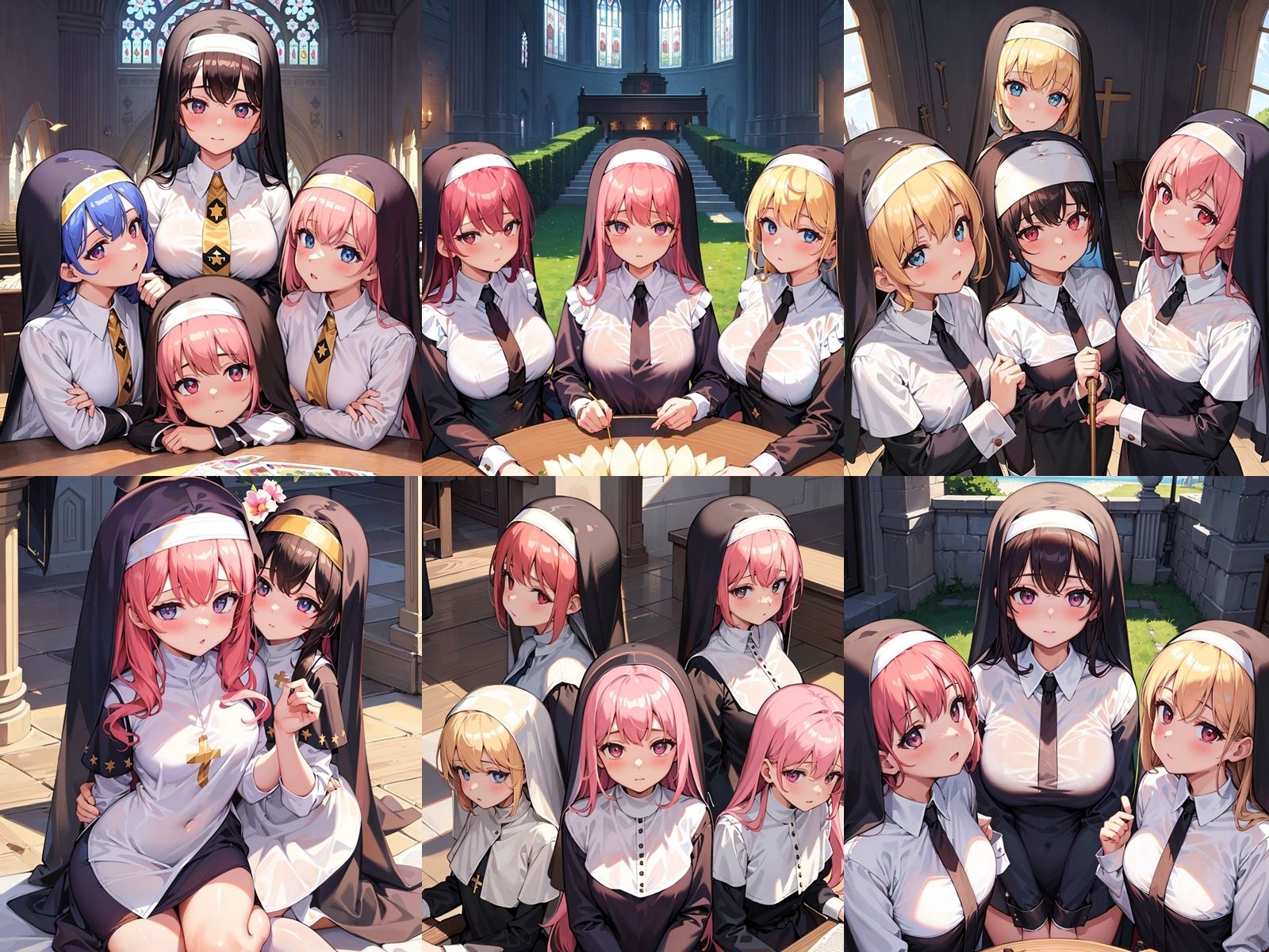 サンプル画像1:俺だけのシスターハーレムパラダイスをつくってみた(アヘアヘ工房) [d_353289]