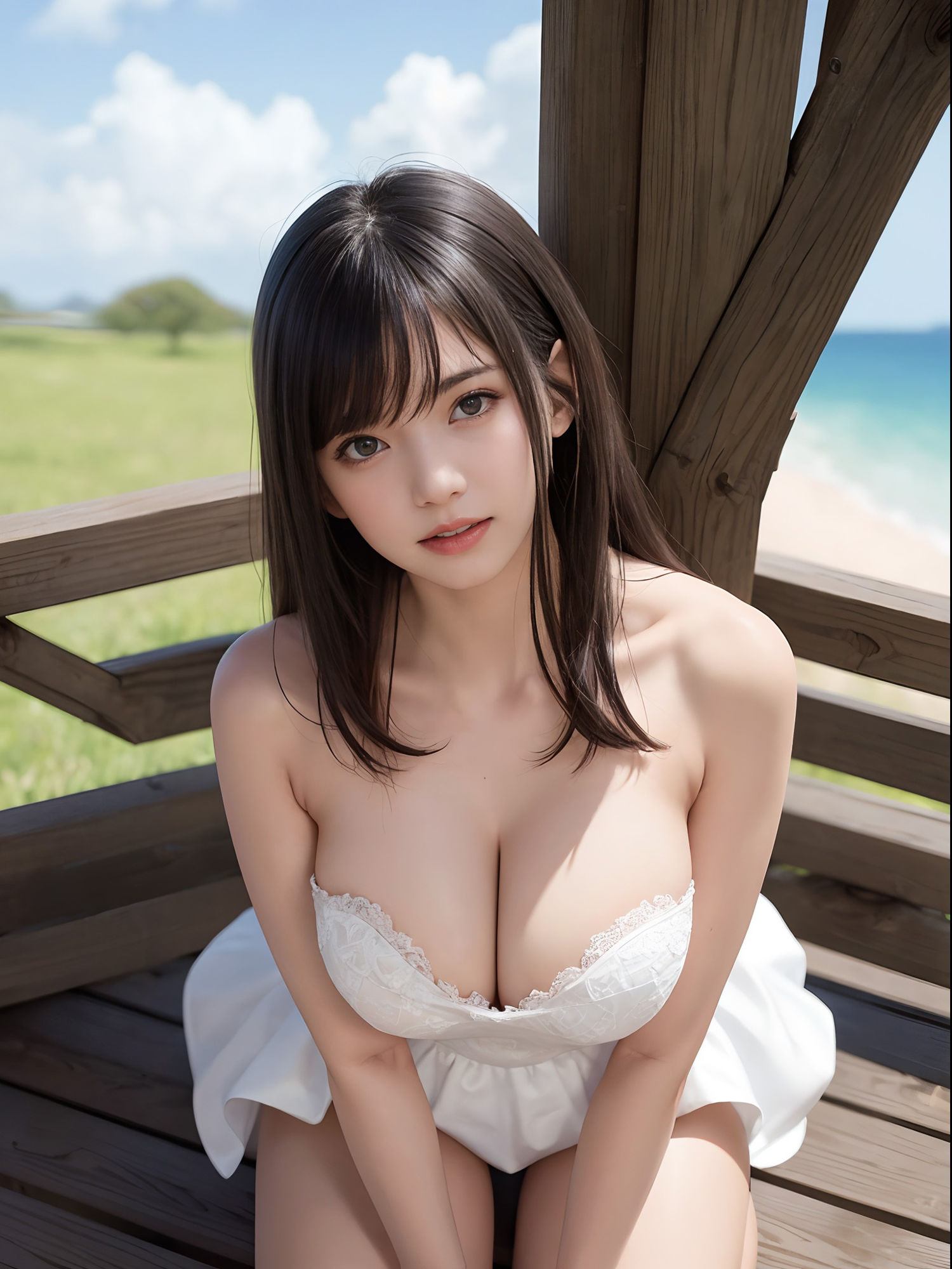 サンプル画像3:【AI写真集】あなたを見つめる清楚系女子写真集(AIde作成坊) [d_353420]